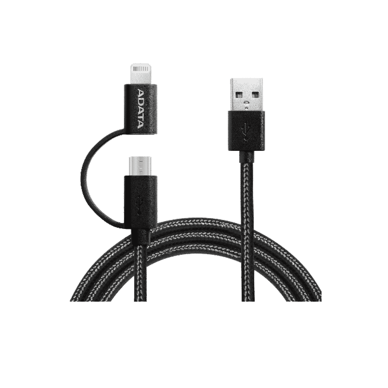 کابل 2 در 1 لایتینگ/ MicroUSB با روکش بافته شده-ای دیتا کابل 2 در 1 لایتینگ/ MicroUSB با روکش بافته شده-ای دیتا