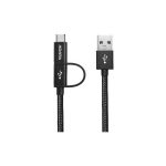 کابل تبدیل دو منظوره USB به USB-C/Micro USB-ای دیتا
