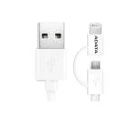 کابل تبدیل USB به لایتنینگ و MicroUSB ای دیتا طول 1 متر