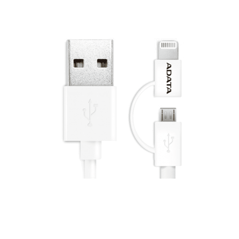 کابل تبدیل USB به لایتنینگ و MicroUSB ای دیتا طول 1 متر