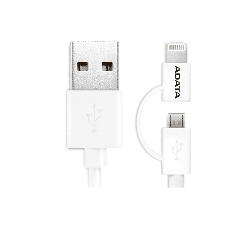 کابل تبدیل USB به لایتنینگ و MicroUSB ای دیتا طول 1 متر کابل تبدیل USB به لایتنینگ و MicroUSB ای دیتا طول 1 متر