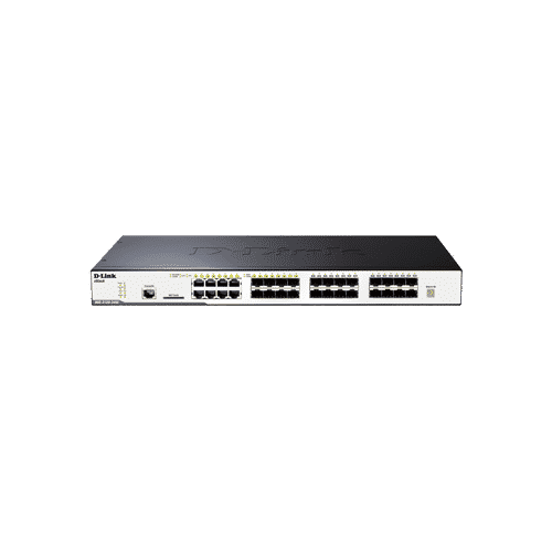 سوییچ DGS-3120-24SC دارای 16 پورت SFP و 8 پورت ترکیبی 1000BASE-T/SFP می باشد