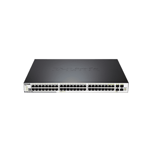سوییچ DGS-3120-48PC دارای 44 پورت گیگابیتی شبکه و 4 پورت ترکیبی  BASE-T/SFP1000 است