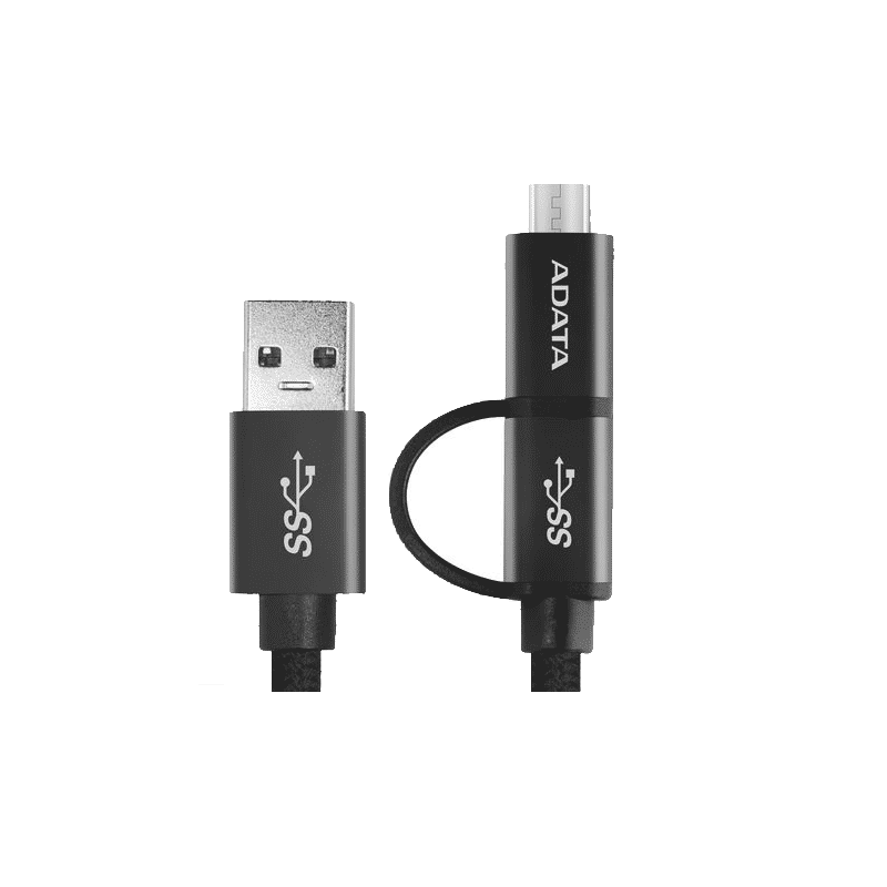 کابل دو در یک USB به USB-C/Micro USB ای دیتا کابل دو در یک USB به USB-C/Micro USB ای دیتا