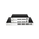 سوییچ DGS-1100-10MPدارای ۸ پورت گیگابیتی شبکه و دو پورت گیگابیتی SFP است