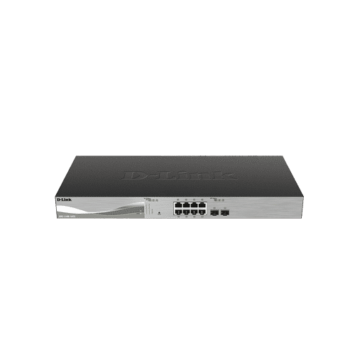 سوییچ DXS-1100-10TS دارای ۸ پورت ۱۰ گیگابیتی شبکه و ۲ پورت+SFP است.