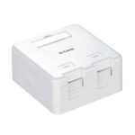 باکس کیستون روکار شاتردار دو پورت مدل NKB-1WHI21 دی-لینک