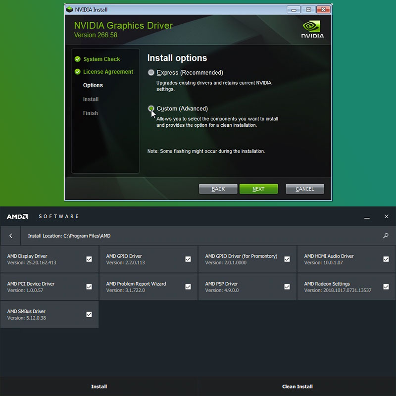 حذف درایور کارت گرافیک