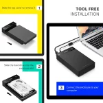 محفظه هارد 3.5 اینچی بوگرین با کابل USB 3.0 - تصویر 2