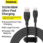 Baseus 100W USB A To USB C Charger Cable,(1.2M) 6A PD Fast Charging Data Cable Type C Cable