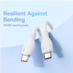 Baseus 100W USB C To USB C Charger Cable [1.2m 5A] , Type C iPhone 15 Fast Charging Cable