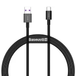 Baseus Superior USB - USB Typ C fast charging data cable 66 W (11 V / 6 A) Huawei SuperCharge SCP 1 m black (CATYS-01)