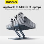 Baseus UltraStable Pro Series 360° Rotatable and Foldable Laptop Stand Metal – Space Grey