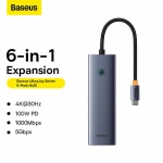 هاب 6 پورت USB-C بیسوس مدل UltraJoy Series - تصویر 4