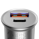 شارژر فندکی 30W بیسوس مدل Circular metal - تصویر 6